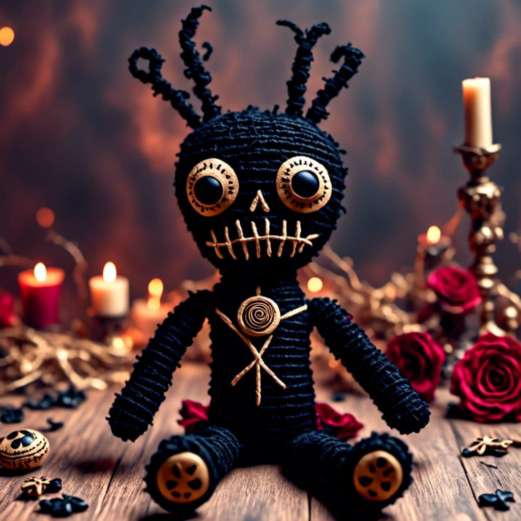 Intricate Voodoo Doll with Cultural Elements