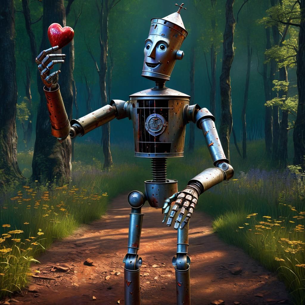 Tin Woodman with Heart: Detailed Matte Painting