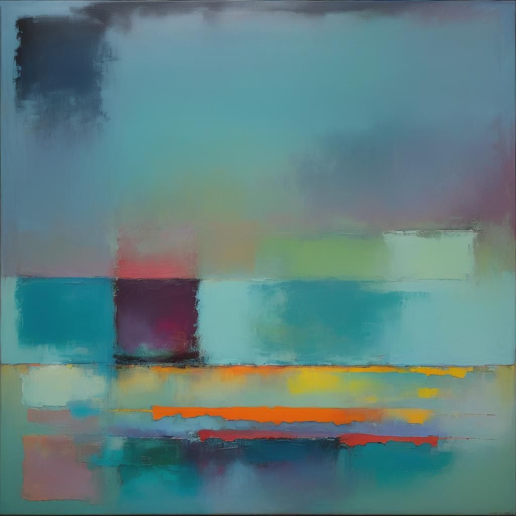 Abstract Gradient Painting in Rothko Style