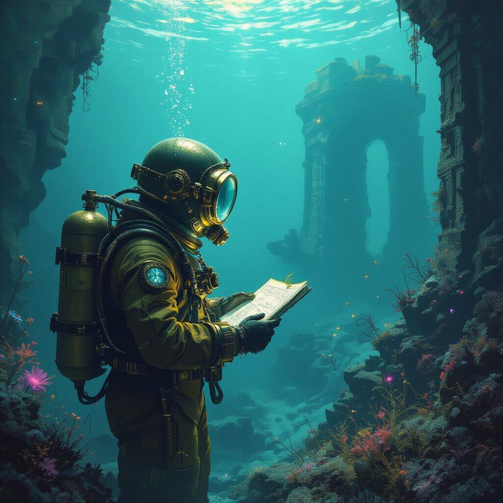 Deep-Sea Biologist Charting Abyssal Trench