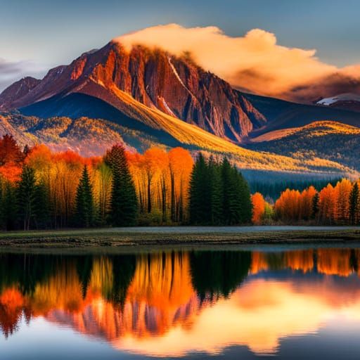 Abstract Water Reflections Generated by AI