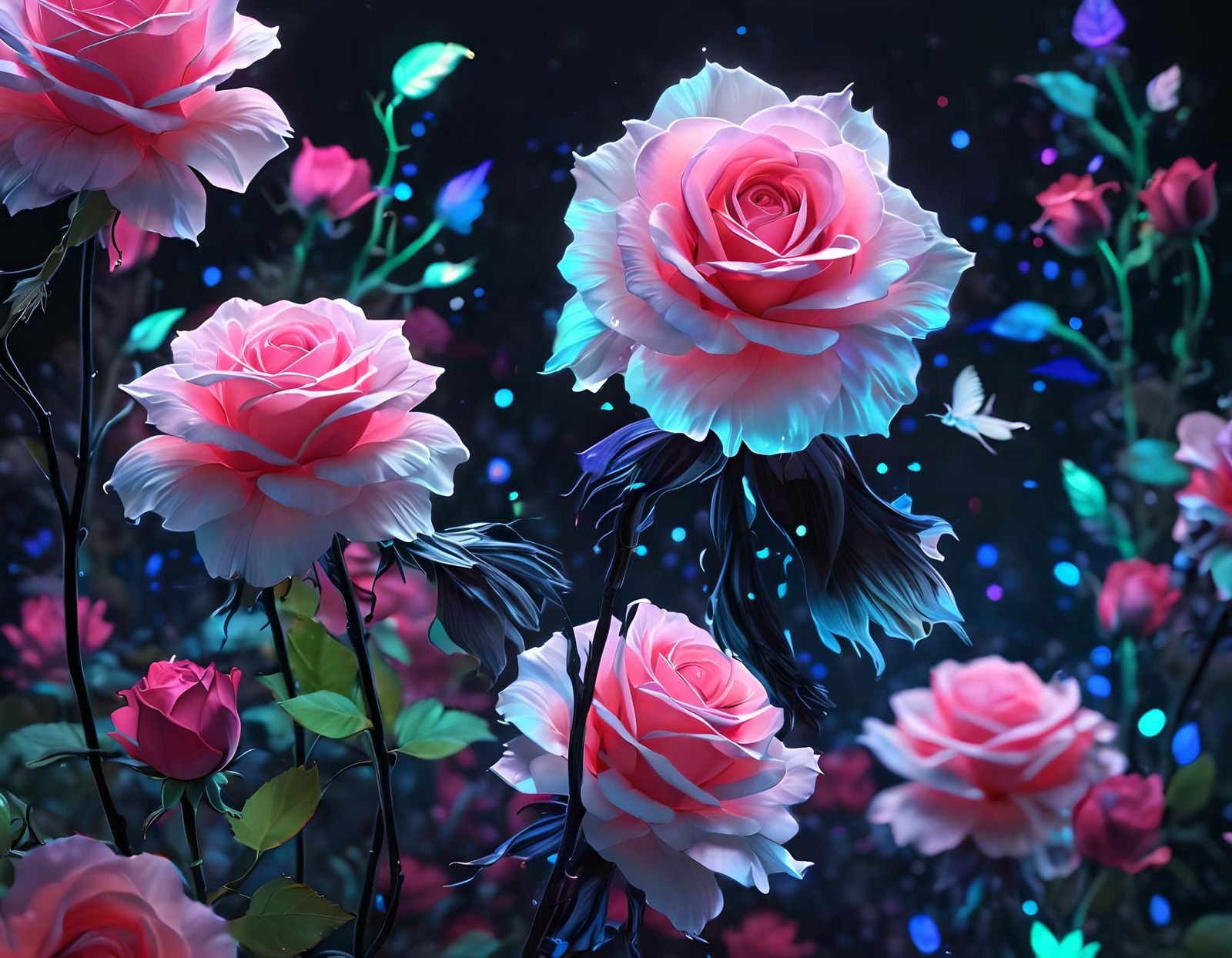 Beta Fish in Ethereal Watercolour Hologram