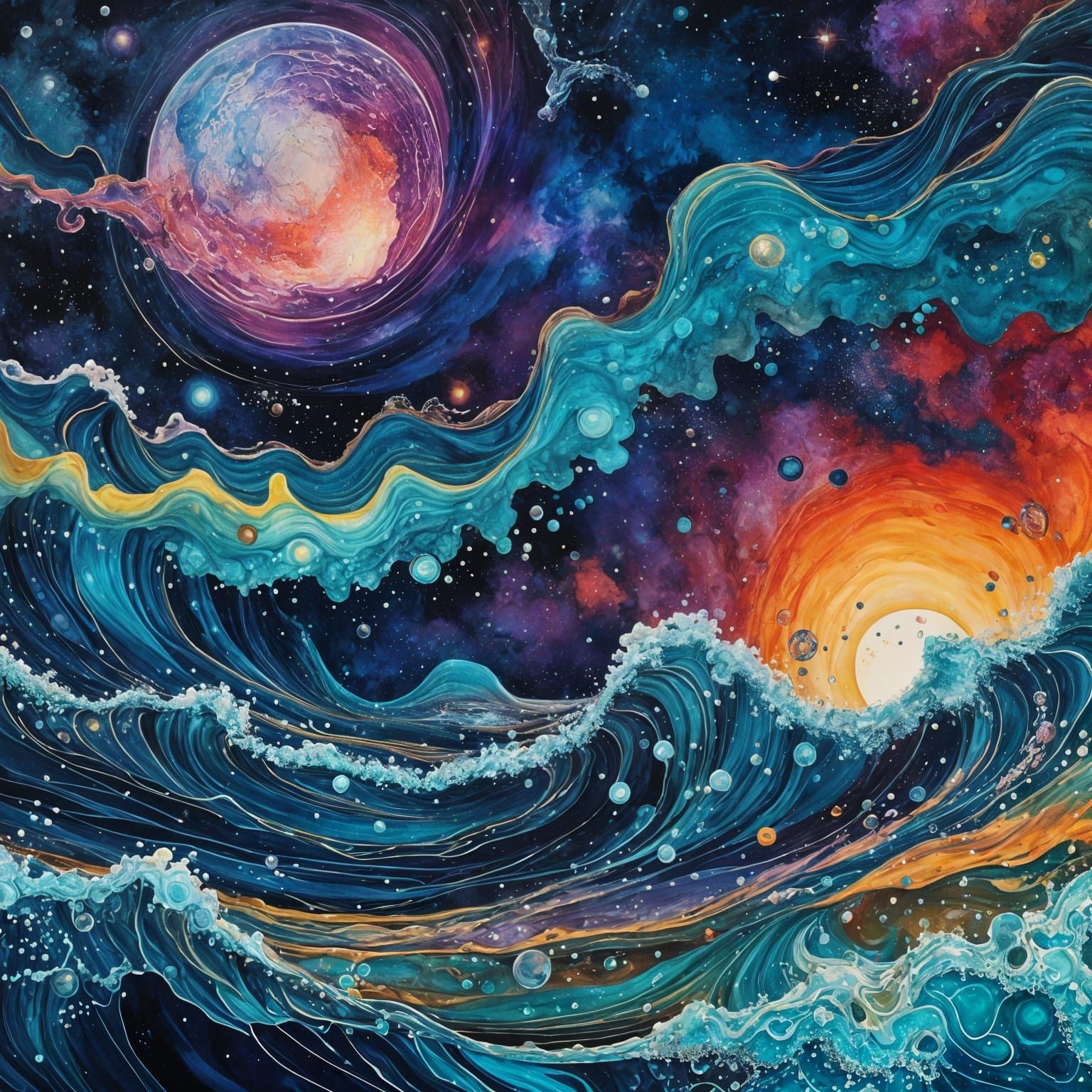 abstract space ocean