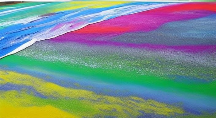 Abstract Melted Pastel Art on Canvas