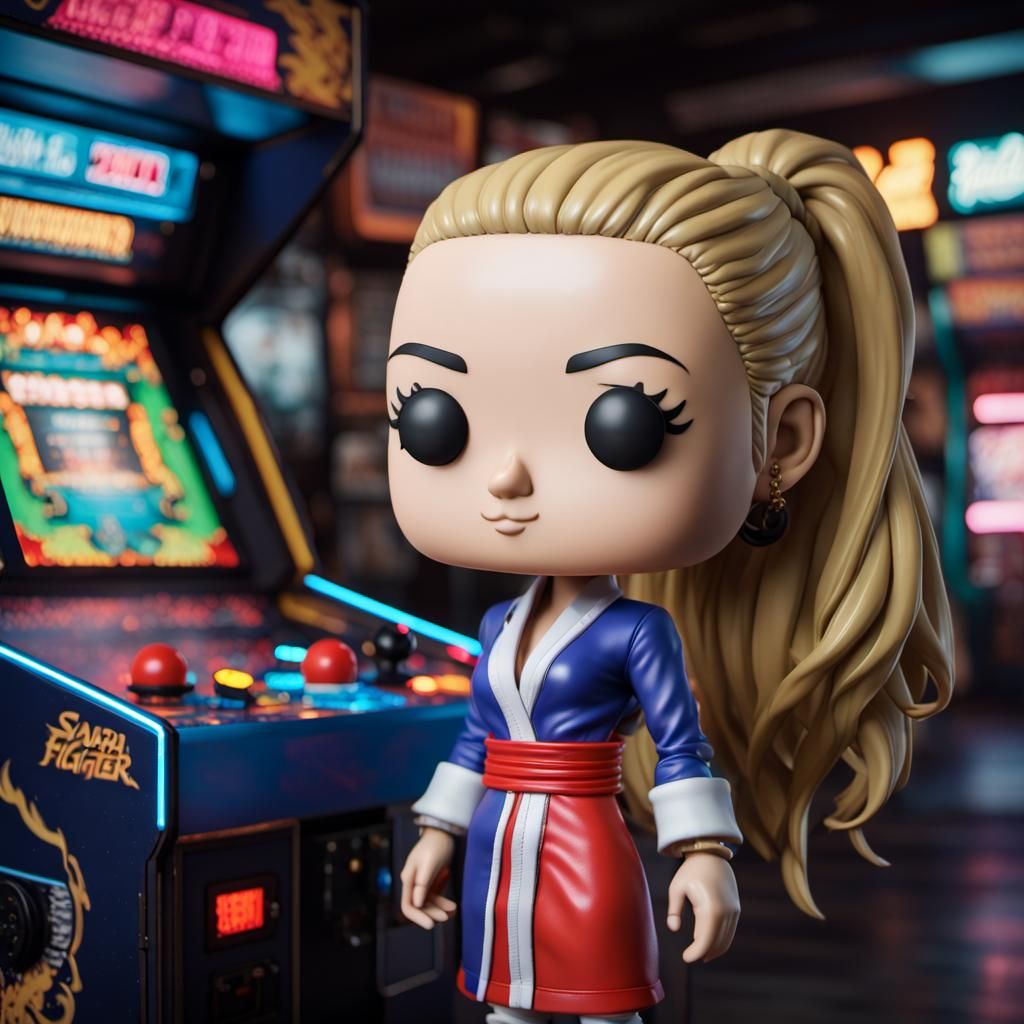 Funko Pop Sarah Bryant on Arcade Machine