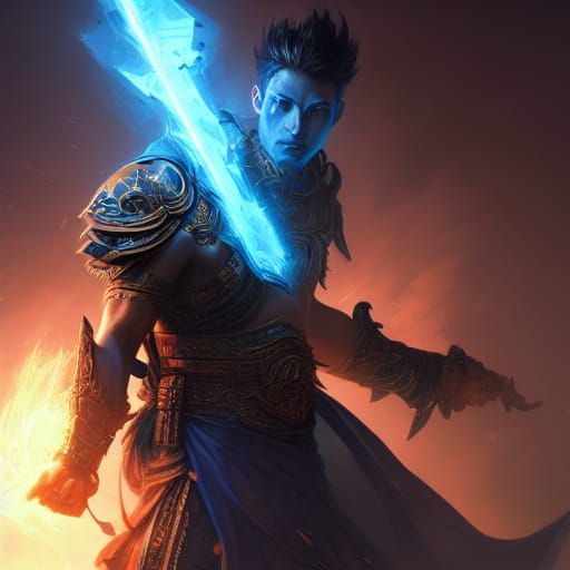 Dark Angel in Light, Art Nouveau Style