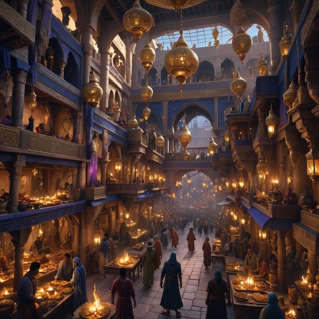 Ash Williams in an Arabian Nights Marketplace