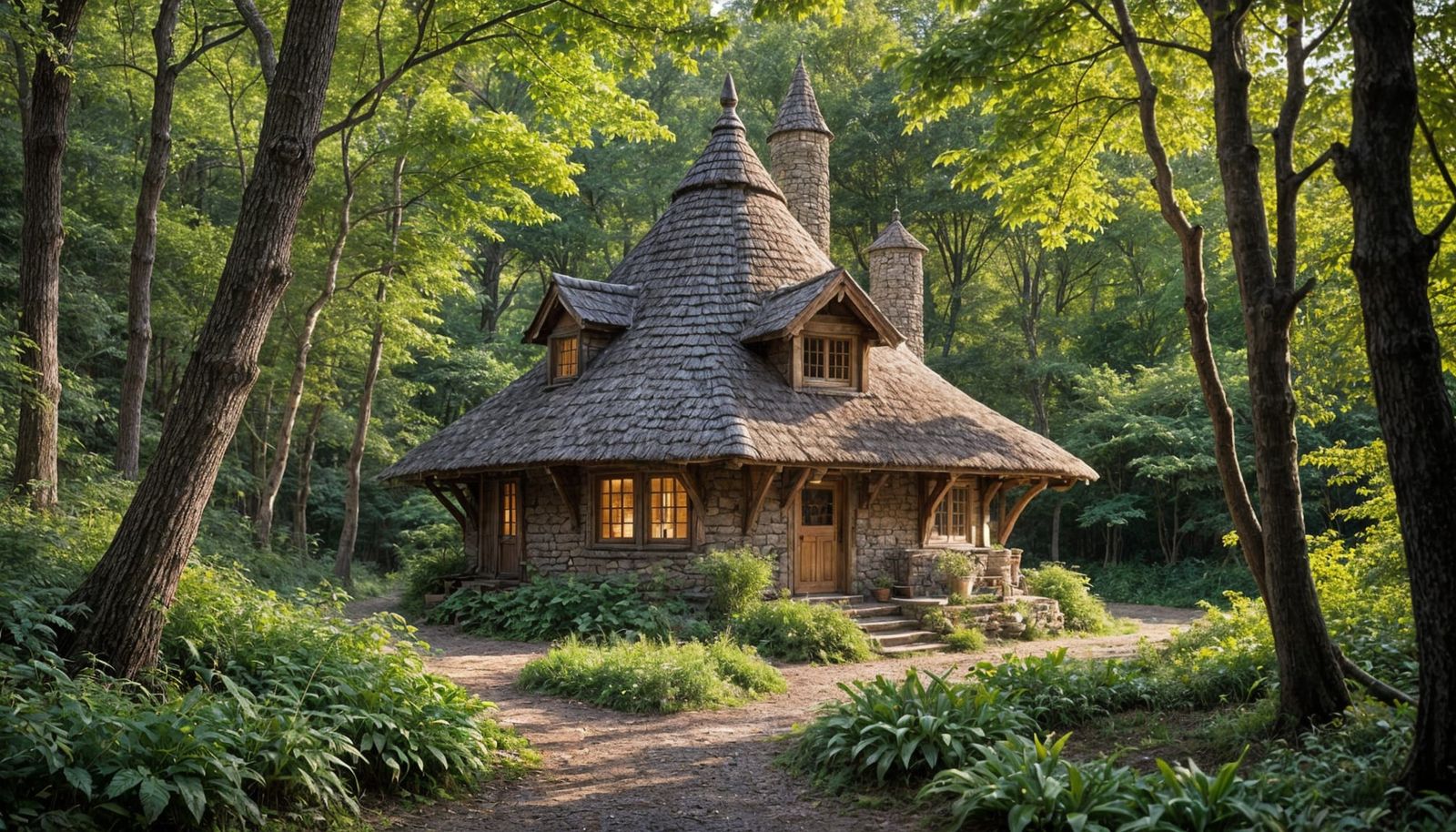 Cozy Woodland Castle Hut in Rustic Splendor