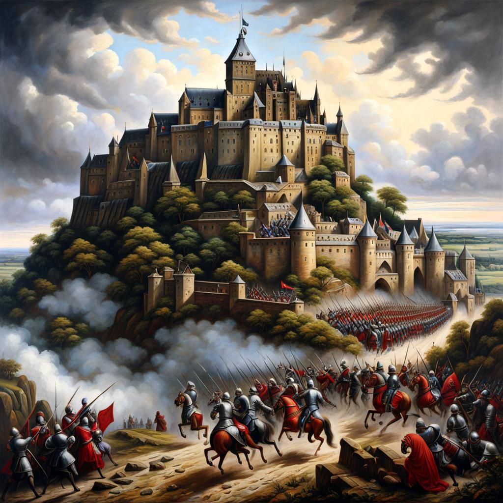 Battle at  Mont-St-Michel