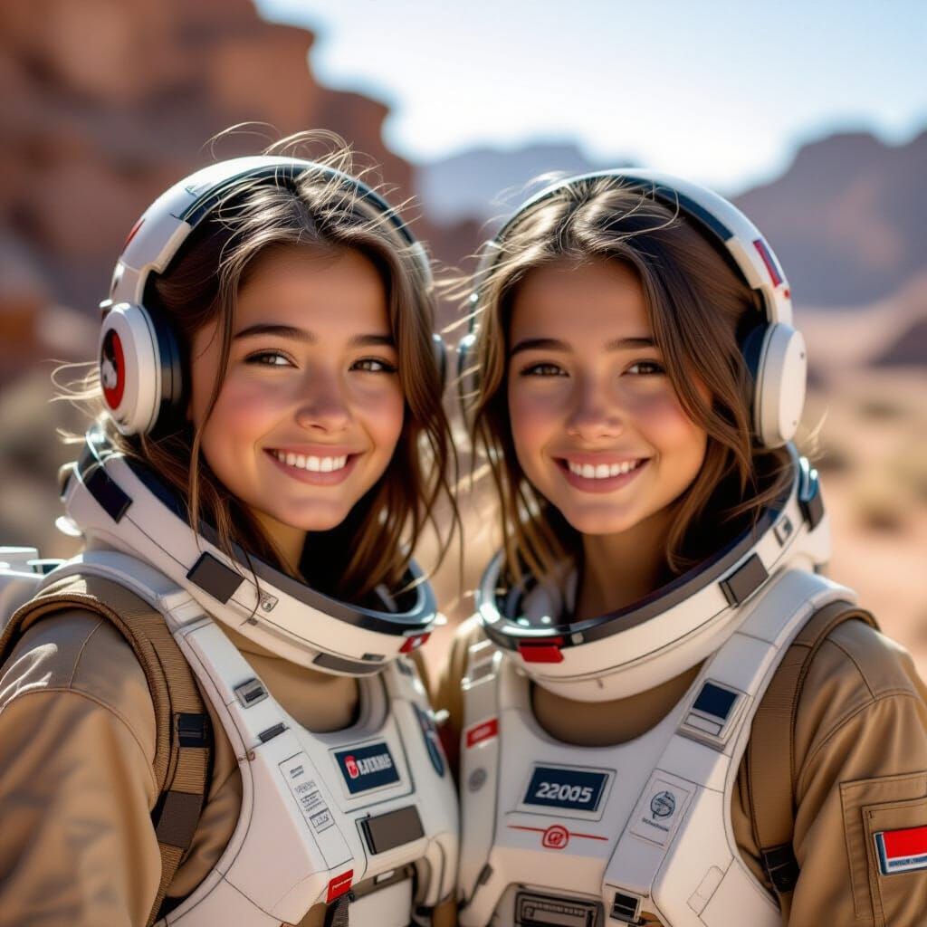 Teenage Sisters on Mars in 2205