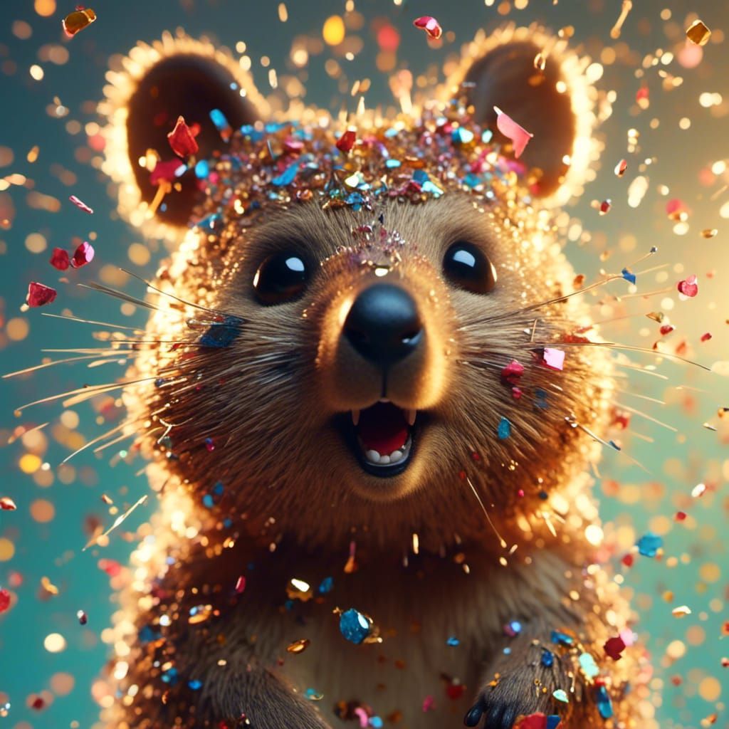<lora:Kyoot:1.0> Quokka and glitter