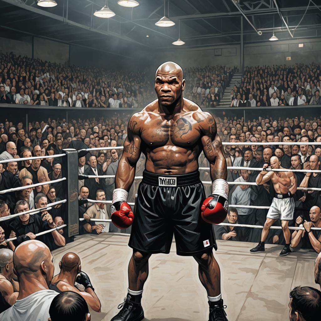 Mike Tyson Ready to Fight in Comic Book Style