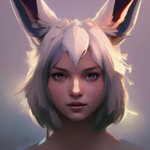 Detailed Eevee Portrait in a Hyperdetailed Style