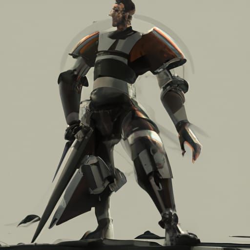 Landsknecht Reimagined: Bauhaus-Inspired Soldier Concept Art