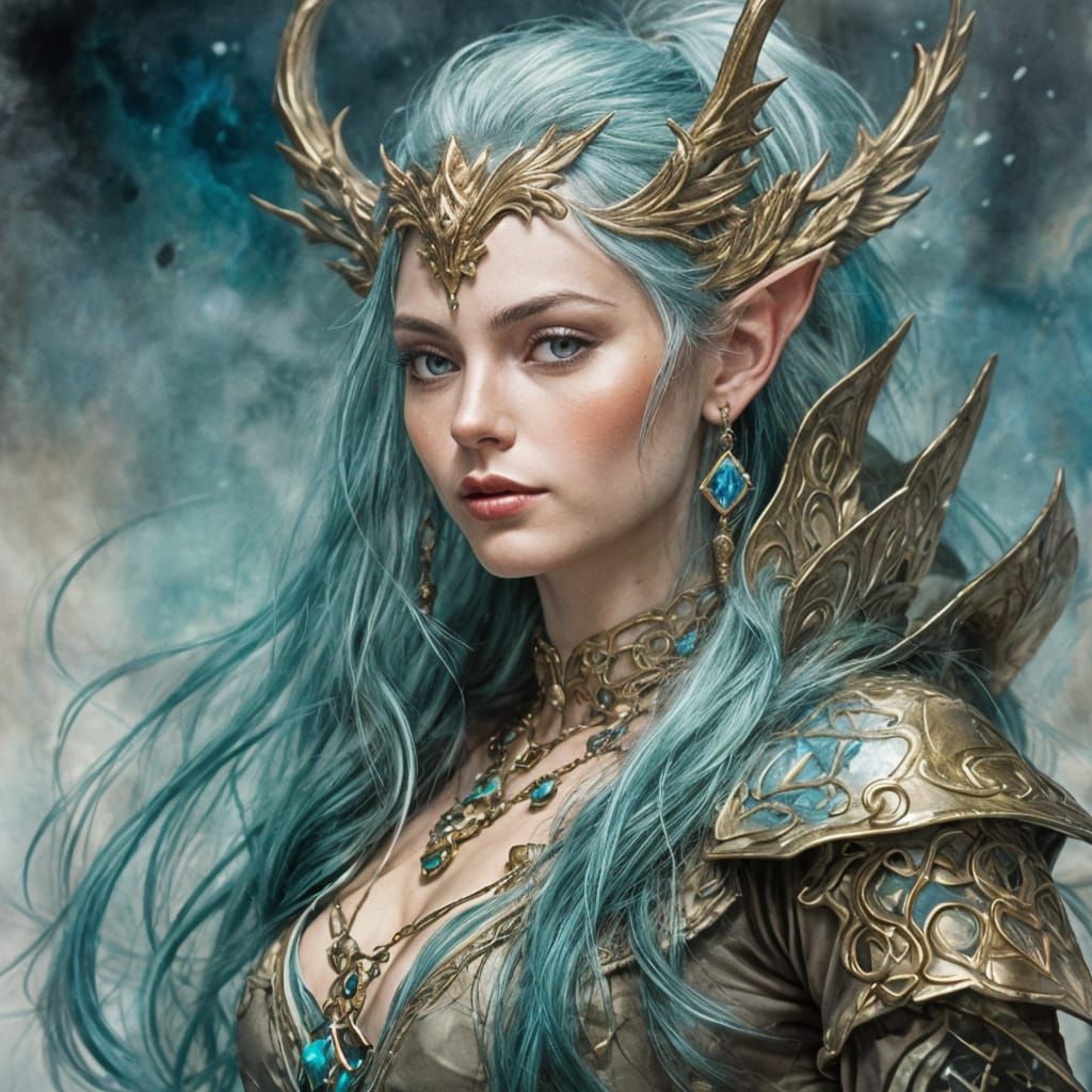 High Elf Sorceress Portrait