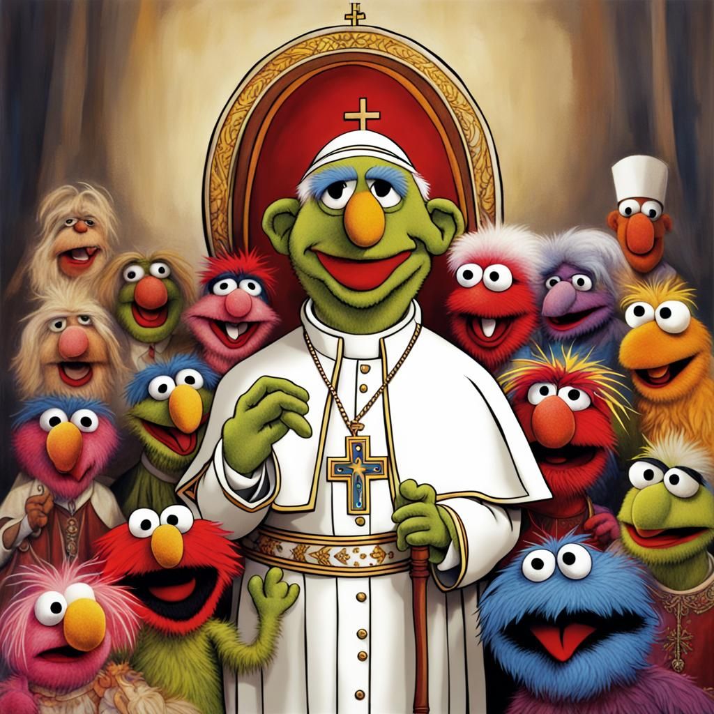 The Pope as a Muppet Character