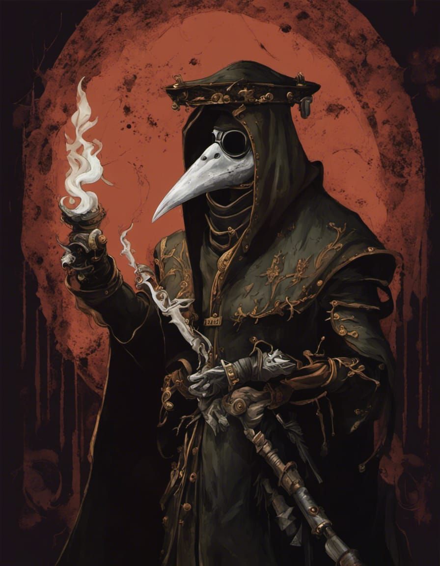 Eldritch Plague Doctor in Ominous Mist