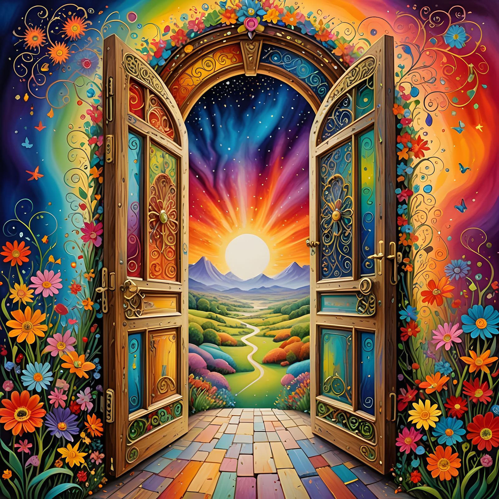 Surreal Doorways to Vibrant, Psychadelic Realms
