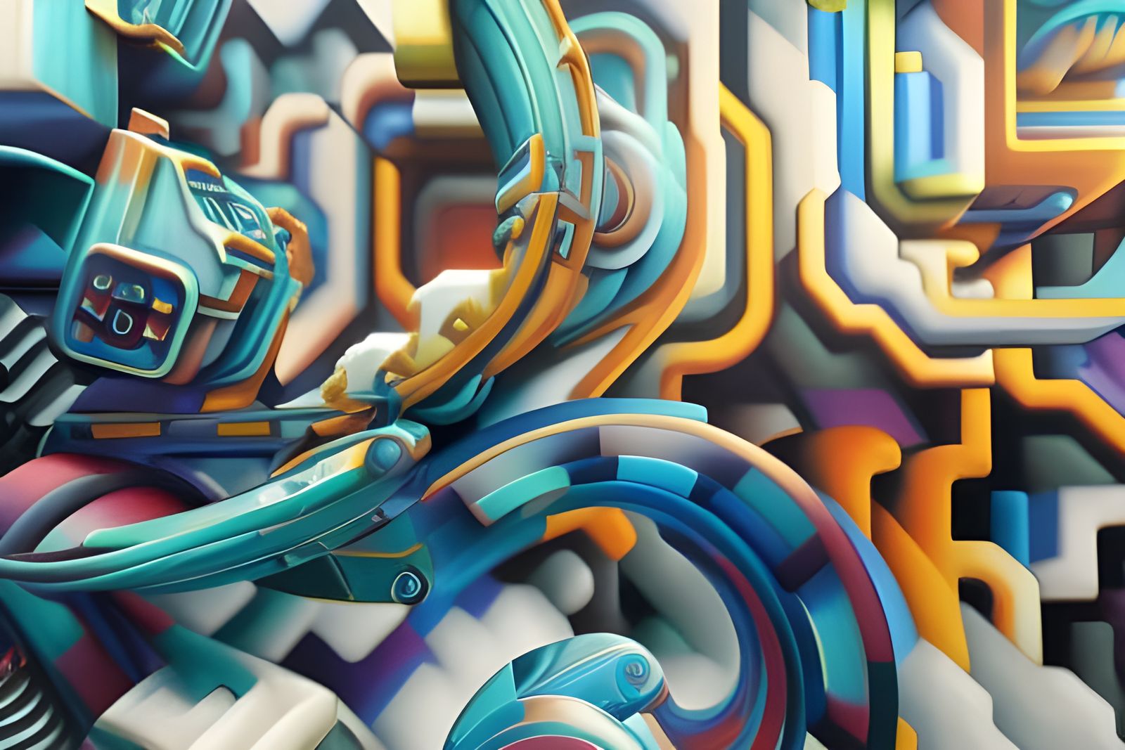 Abstract psy-sci-fi urban art 18mar23