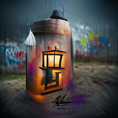 Lightning Lantern in 3D Graffiti Style