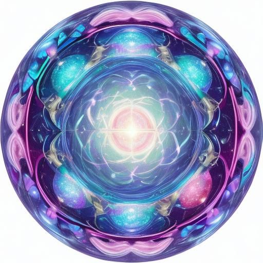 Shimmering 3D Sphere with Glittery Sparkles