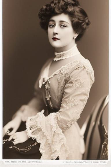 Elegant Gibson Girl Portrait in Edwardian Fashion