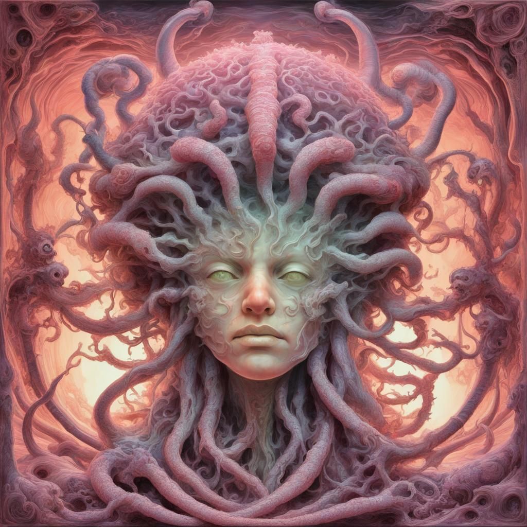 Hyperdetailed Luminescent Distorted Reality with Medusa