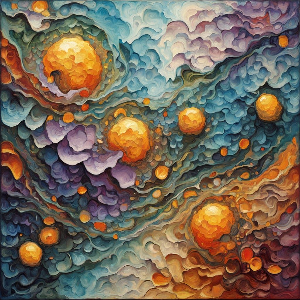 Surreal Dream-Temple Landscape in Bioluminescent Fractal Sty...