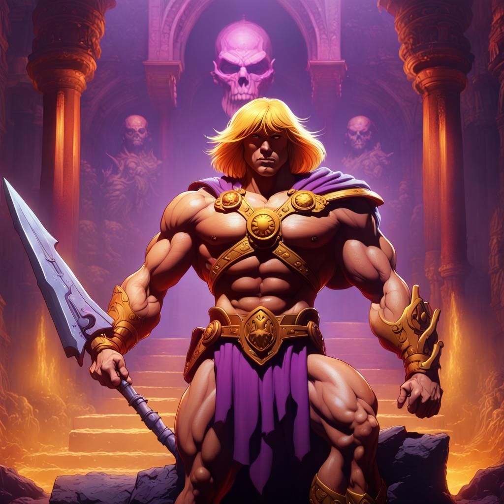He-Man Dark Fantasy Concept Art in 8k Resolution