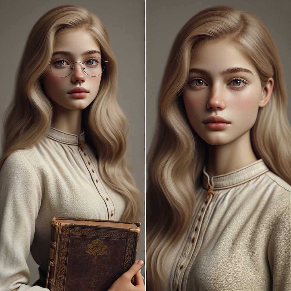 Hyperrealistic Portrait of a Young Belarusian Student