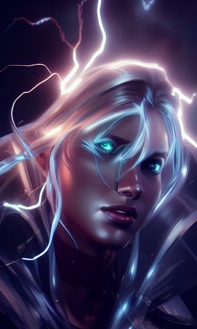 Lightning Portrait: Hyperdetailed Concept Art in Unreal Engi...