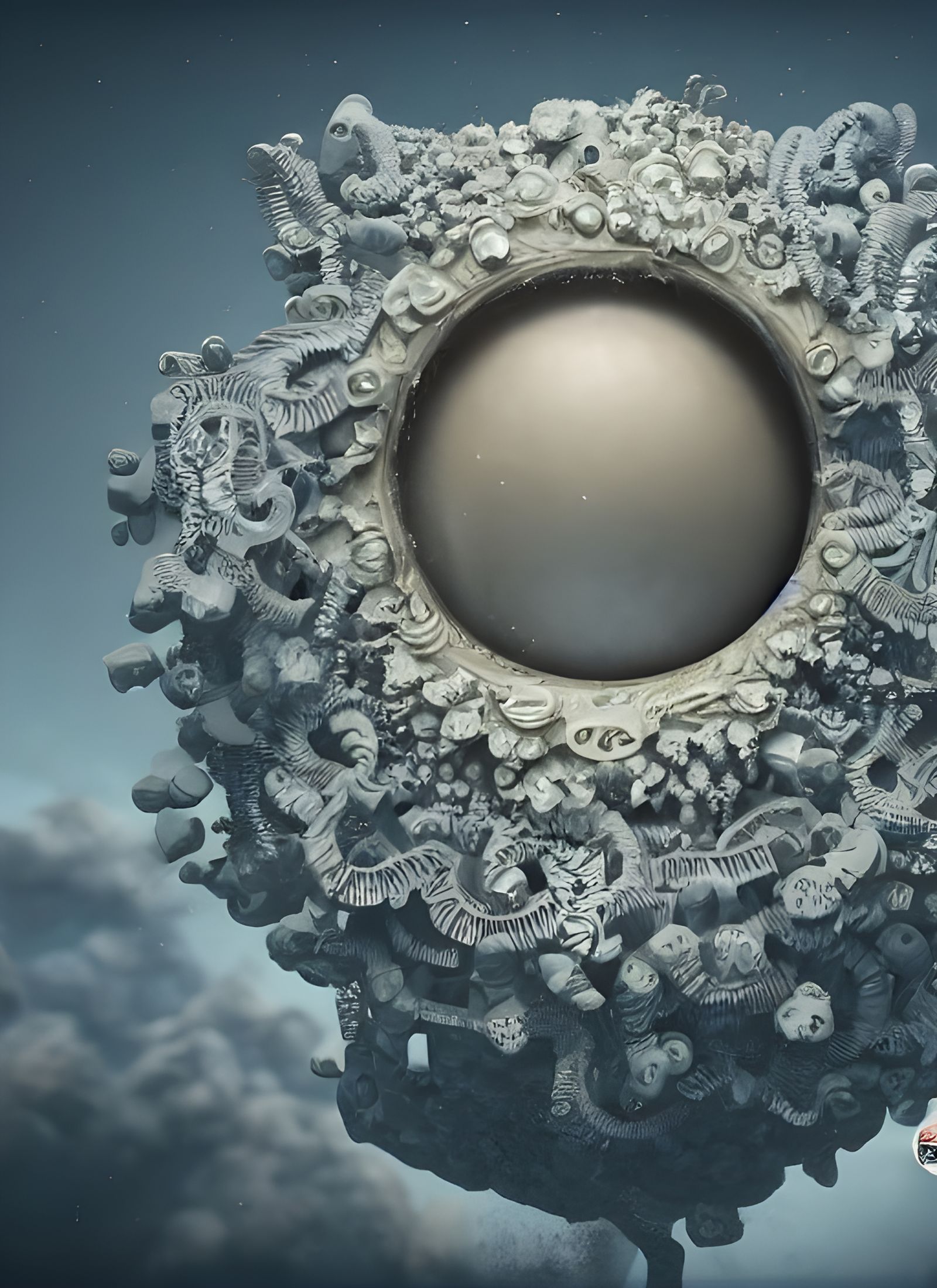 Surreal Landscape with Diamond Dust Details in 3D