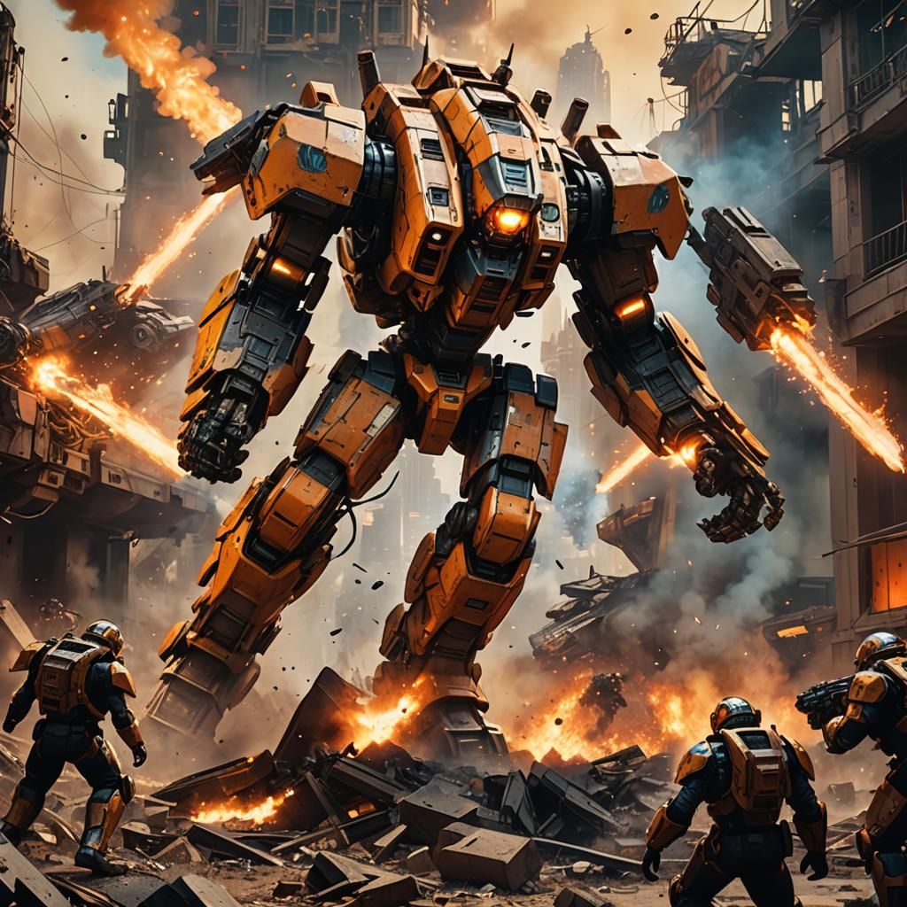 one big mech warrior machine