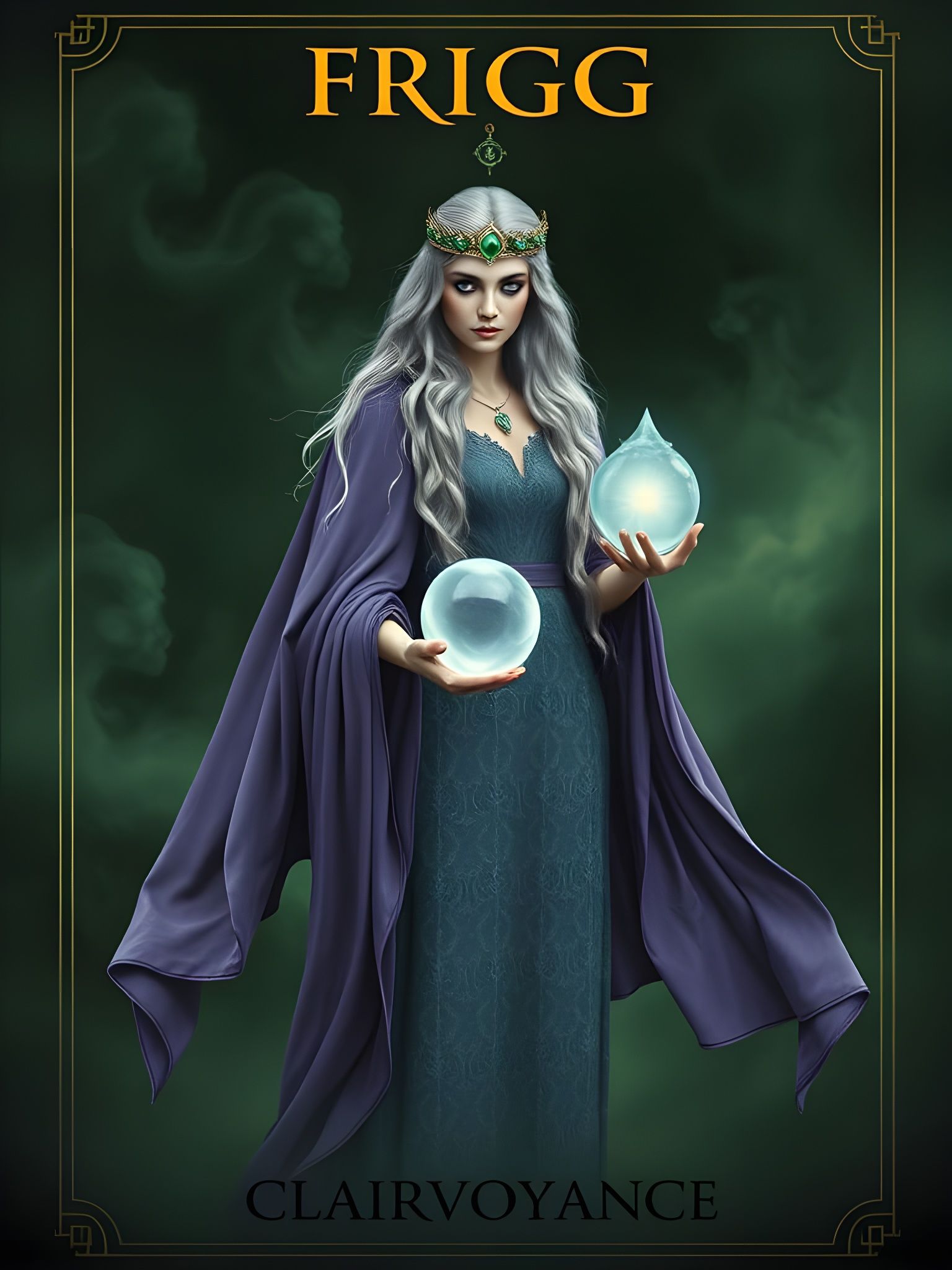 Frigg, Norse Goddess of Clairvoyance in Cinematic Style