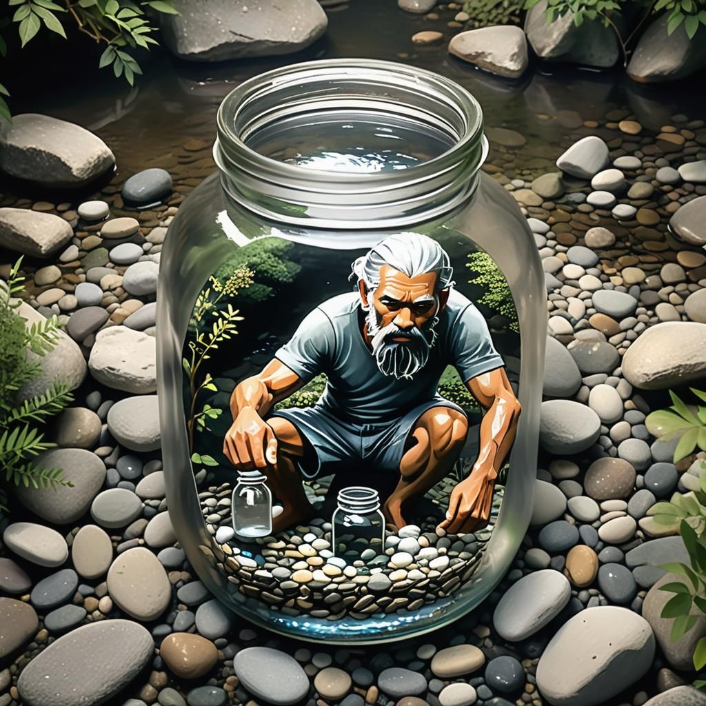 Man in a Jar: Cinematic River Scene