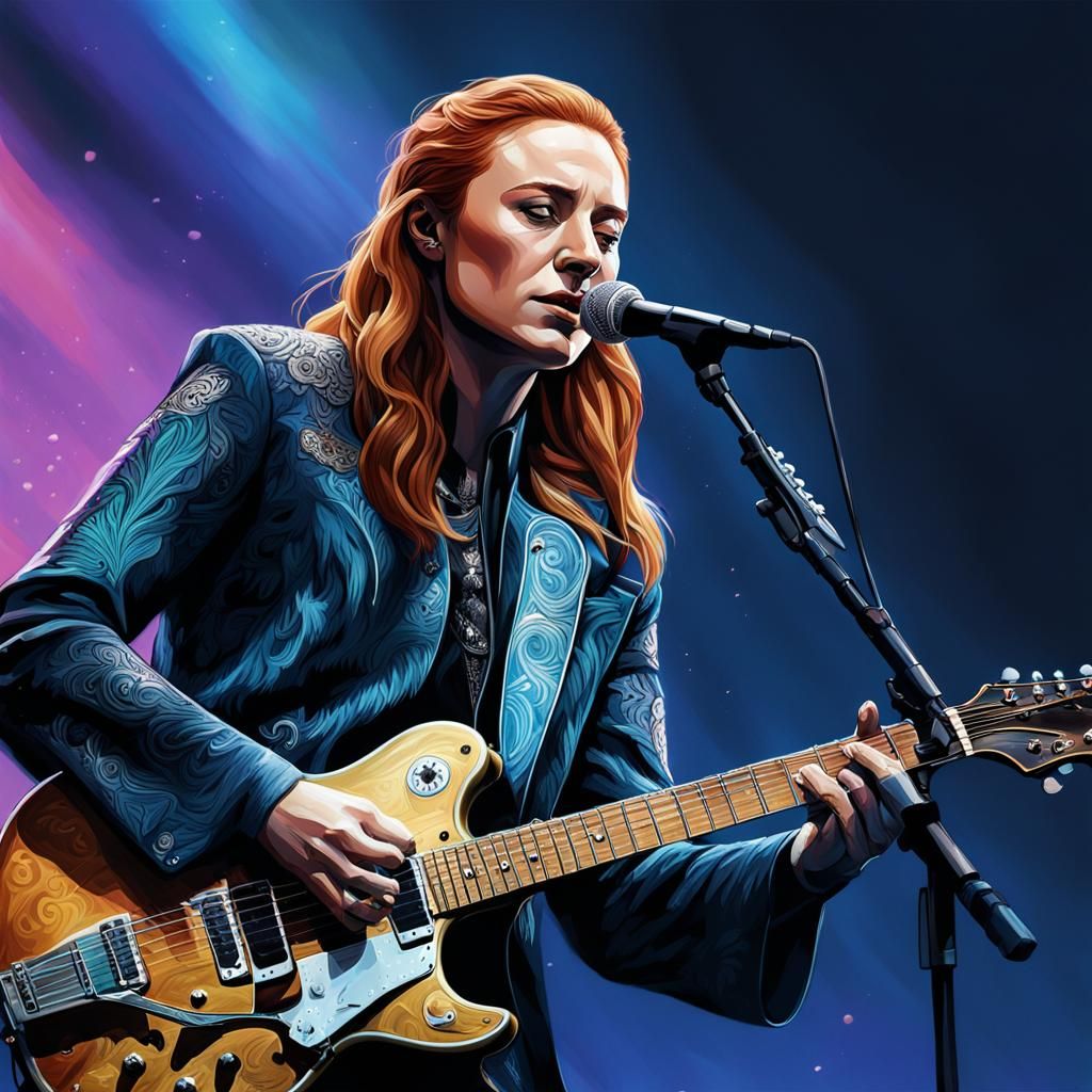 Sansa Stark Joins The Eagles: Hyperrealistic Concert Art