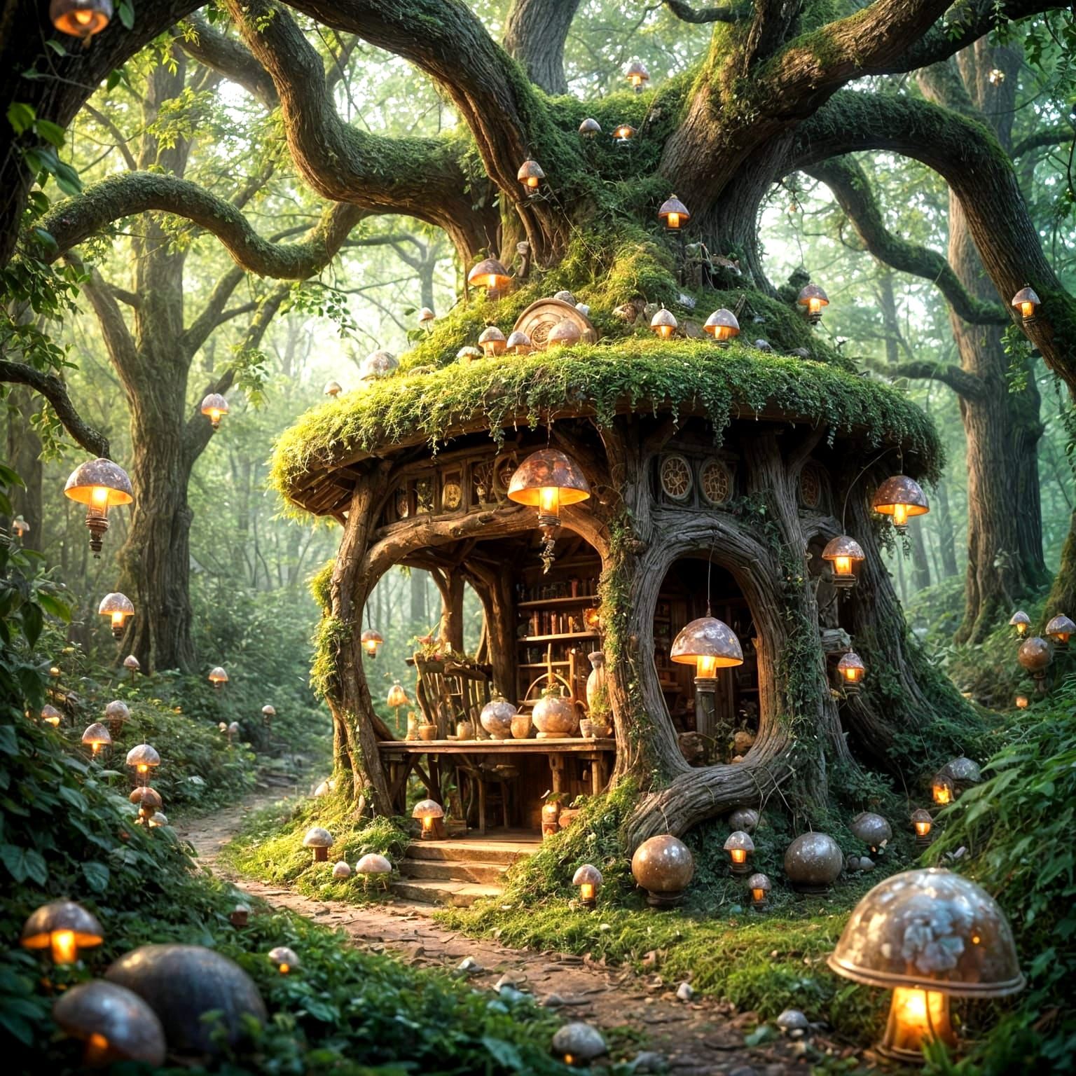 Whimsical Fairy House in Enchanted Forest