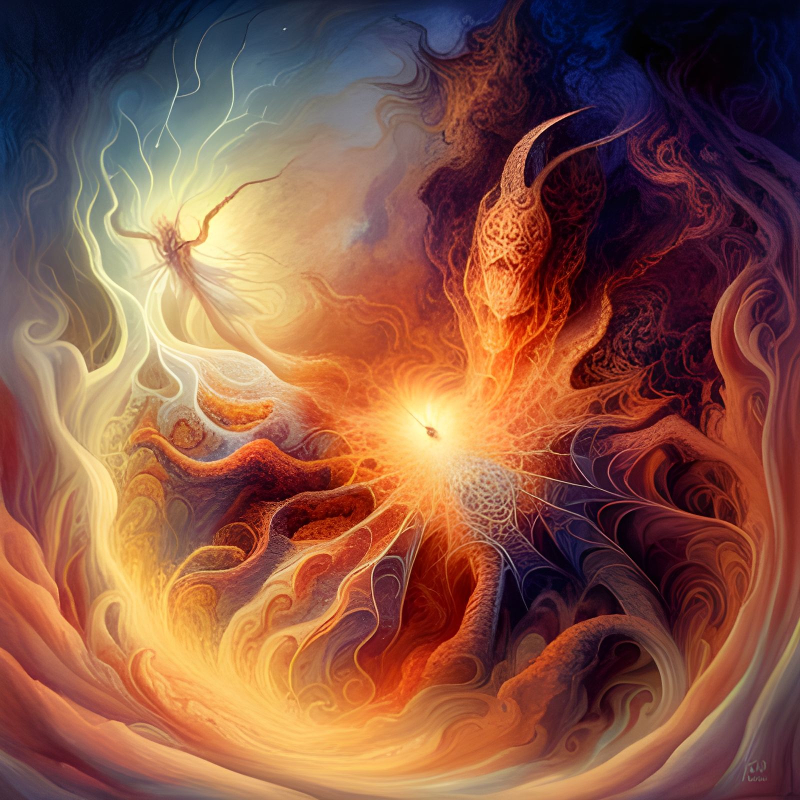 Visionary Art: Heart Piercing Light and Dark