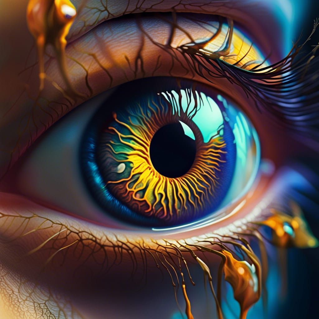 Hyperrealistic Close-Up of a Human Eye