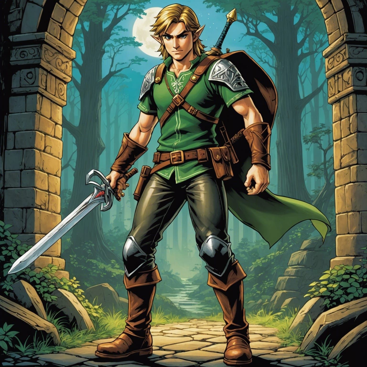 Link in Leather Pants: Comic Book Art