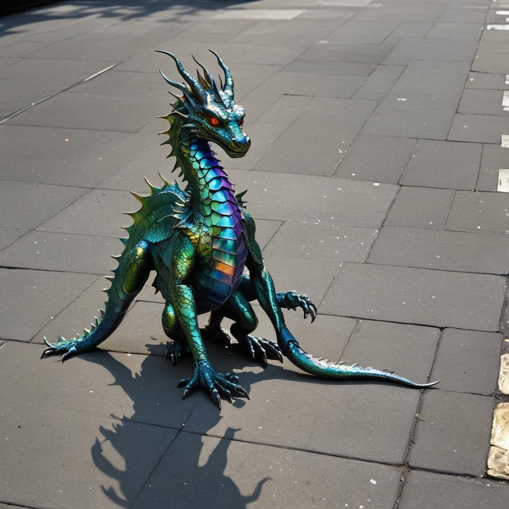 Fantasy Creature Strolls Through New York City