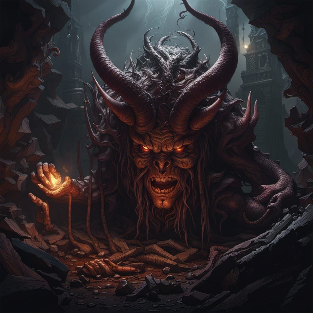 Demon of Depression: Dark Fantasy Concept Art