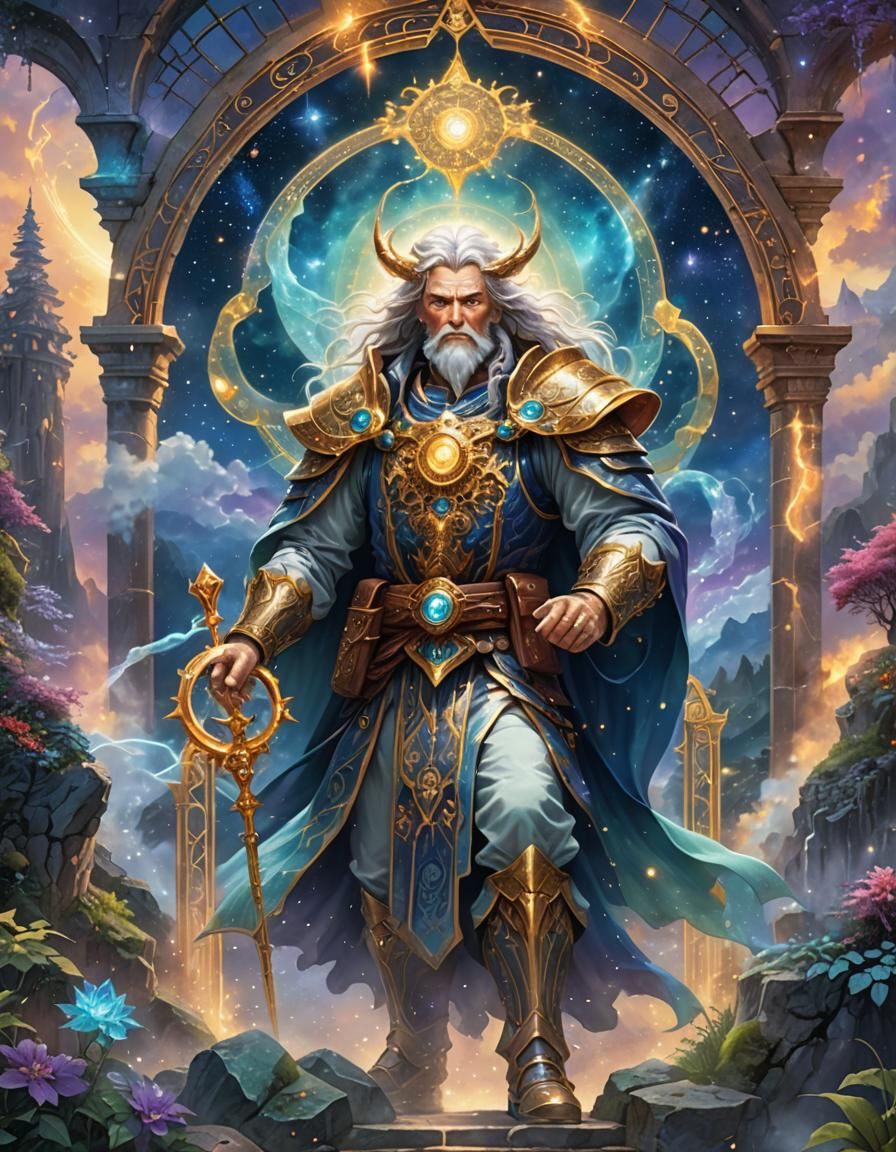 Anime Gatekeeper of Old Worlds in Astral Illustration