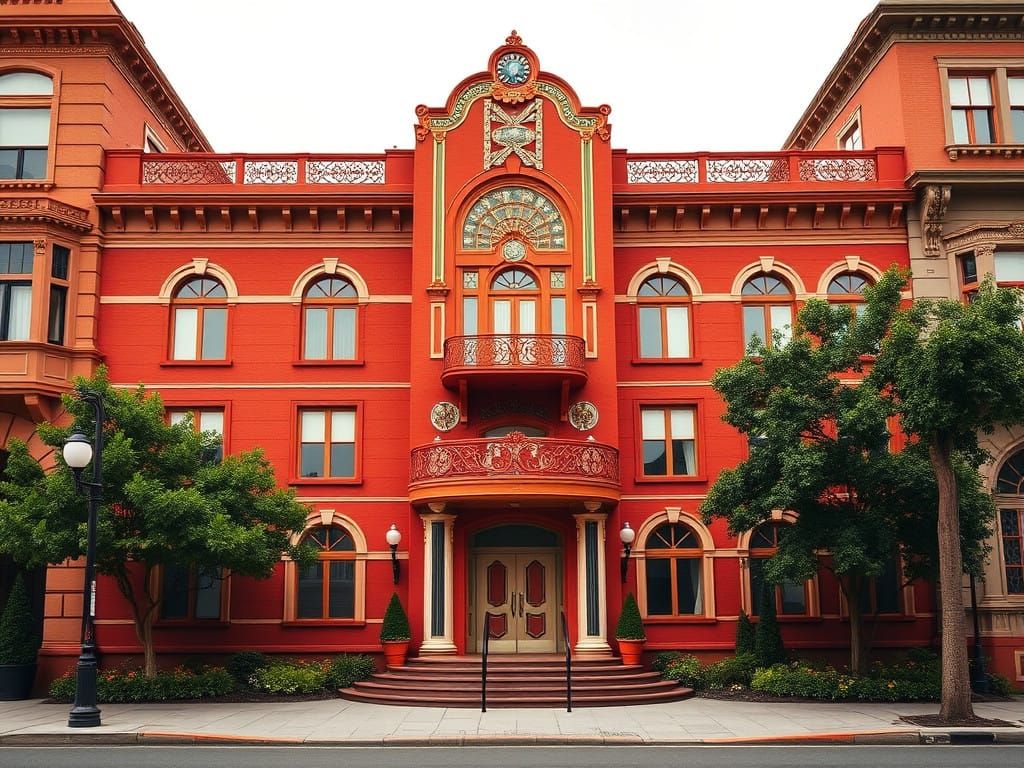 Sanctimonious Boulevard in Groovy Art Deco Style