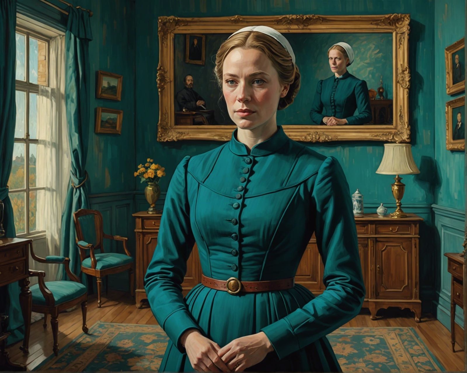 Dramatic Portrait in Van Gogh Style