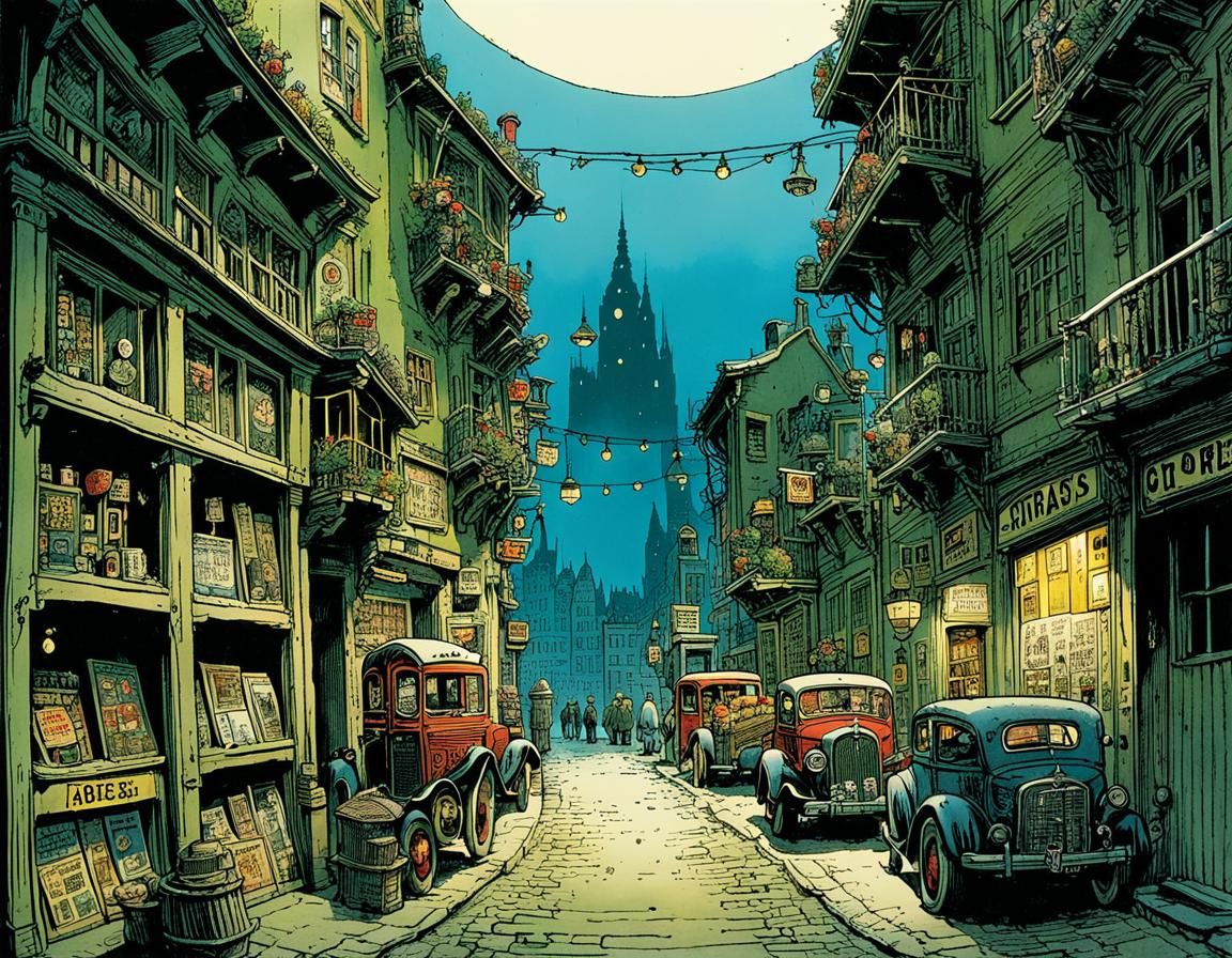 Cartoon Illustration in Comic Book Style