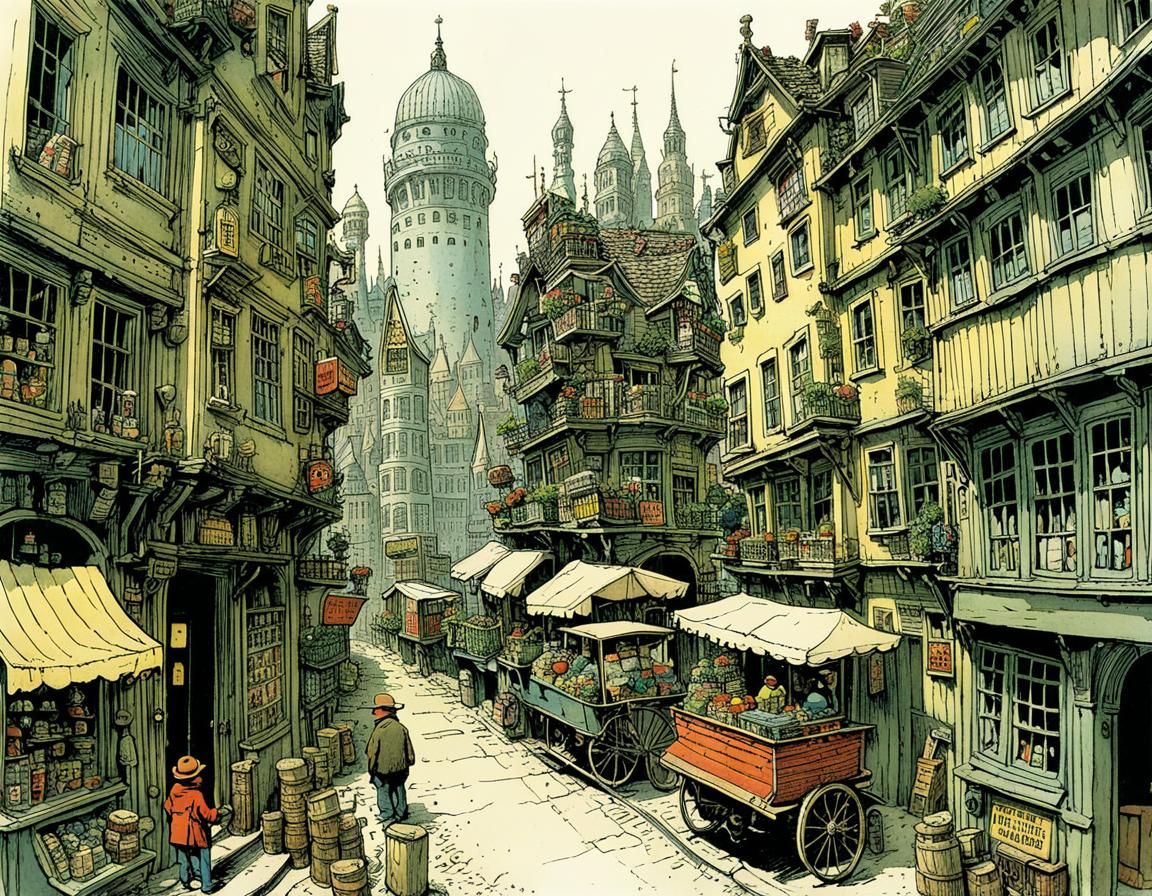 Vintage Comic Illustrators at Work in a Humorous Manner