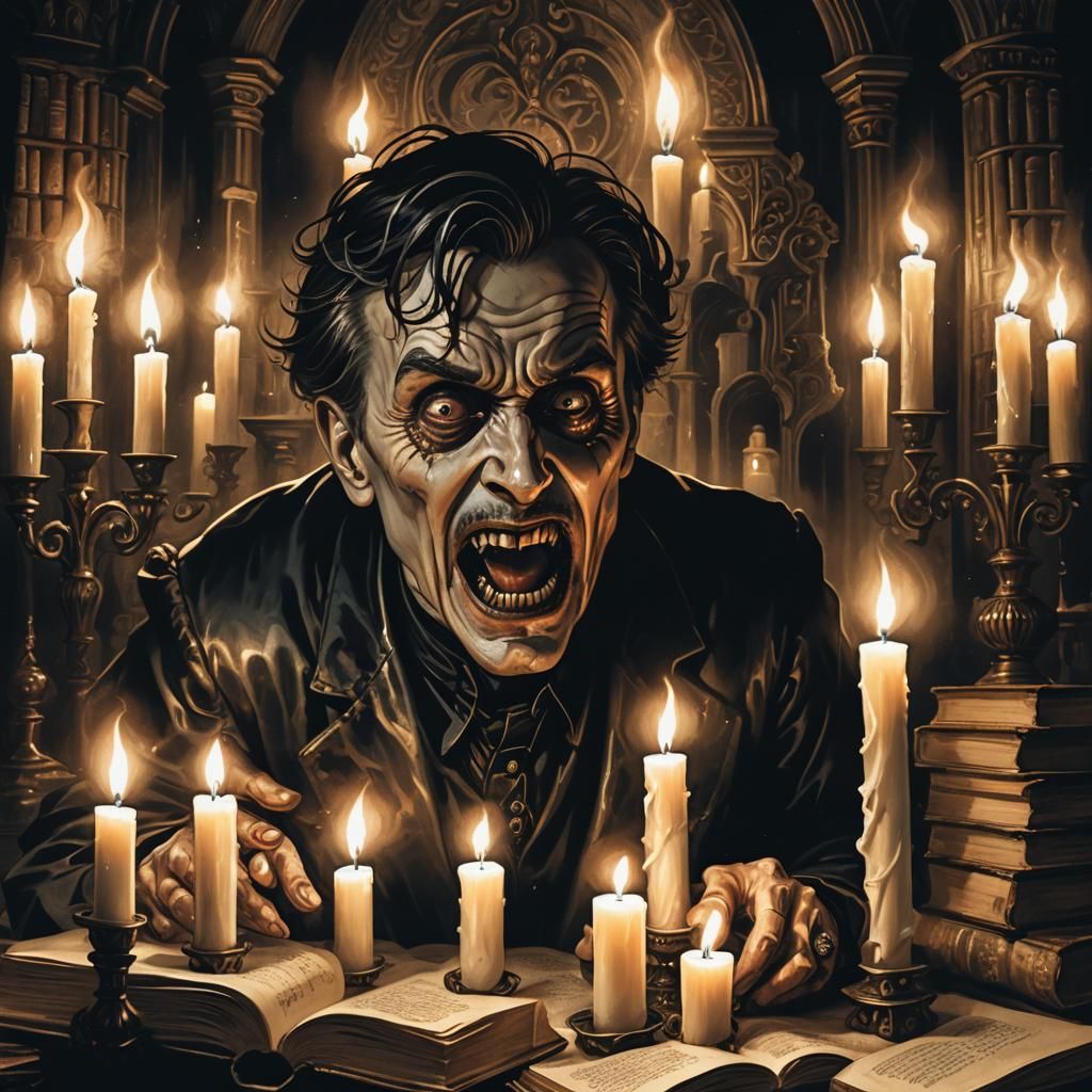 Gothic Horror Portrait in Dark Fantasy Style