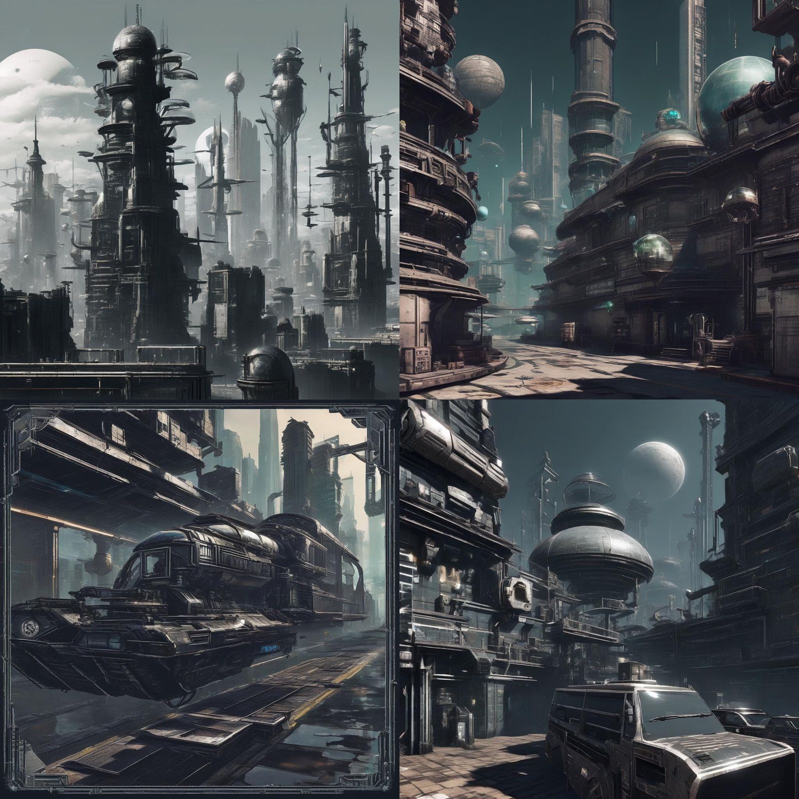 Aetherpunk Scene in Detailed Digital Art