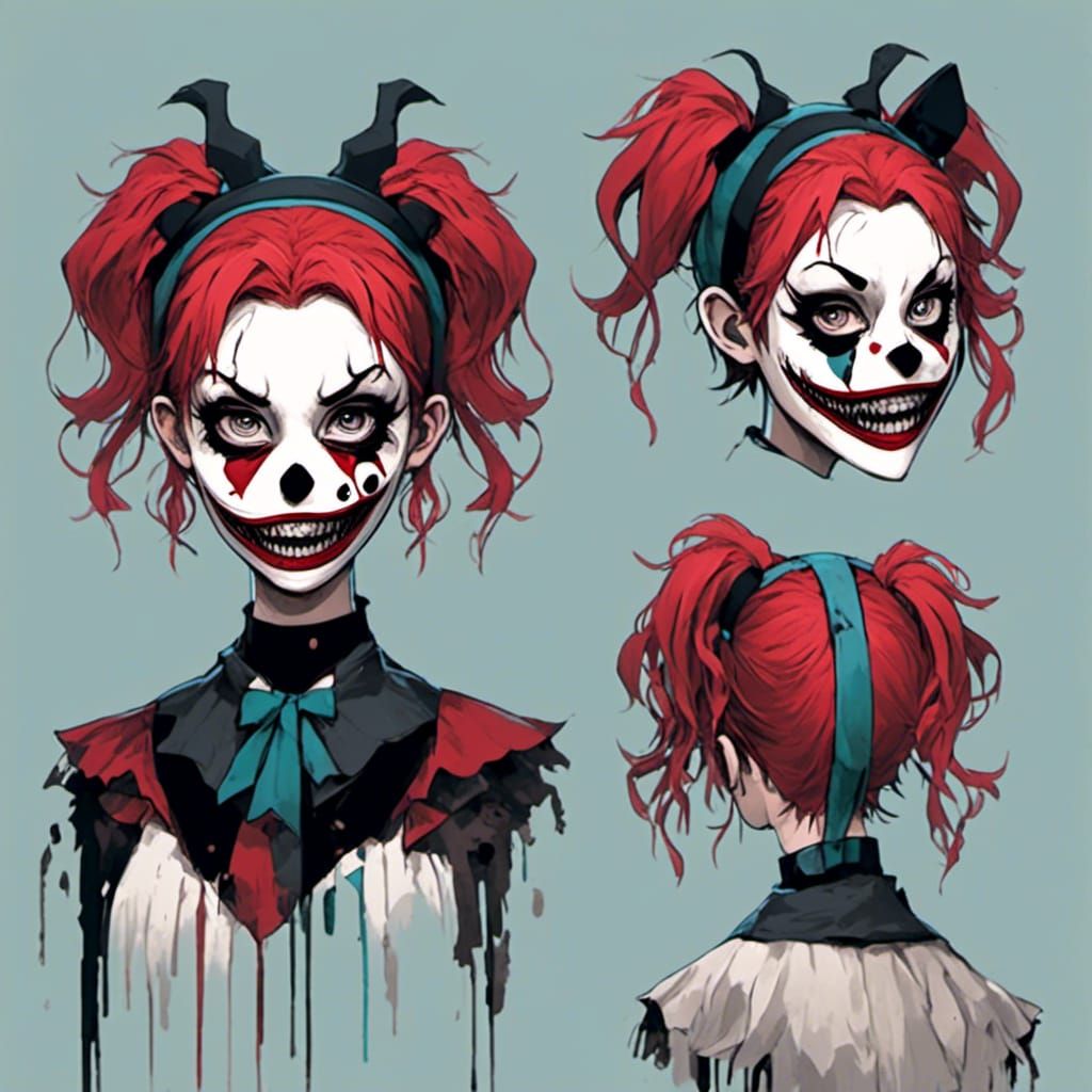 Harley Quinn Mask Digital Rendering